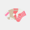 Chaussettes rayées rose bébé fille (lot de 5) Chaussettes rayées rose bébé fille (lot de 5)