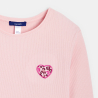 T-shirt manches longues cœur léopard rose Fille T-shirt manches longues cœur léopard rose Fille