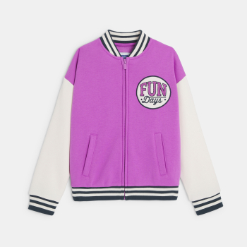 سويت شيرت تيدي أرجواني طراز الجامعة، للفتيات