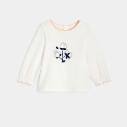 Blouse fleur chat blanc...