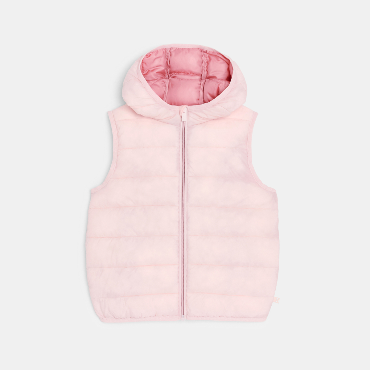 Doudoune sans manches à capuche rose Fille Doudoune sans manches à capuche rose Fille