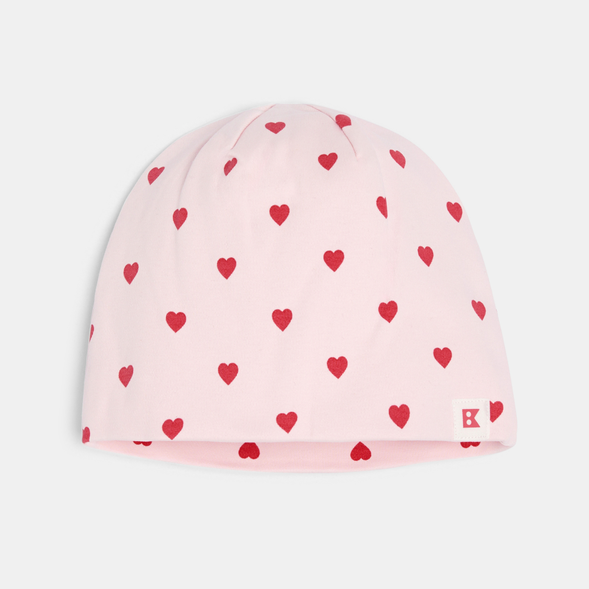 قبعة وردية اللون للفتيات عليها قلب قبعة وردية اللون للفتيات عليها قلب