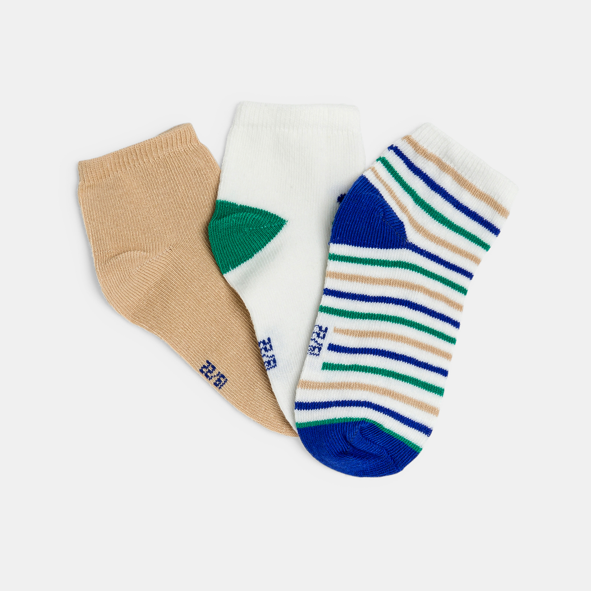 Chaussettes basses bleu bébé garçon (lot de 3) Chaussettes basses bleu bébé garçon (lot de 3)
