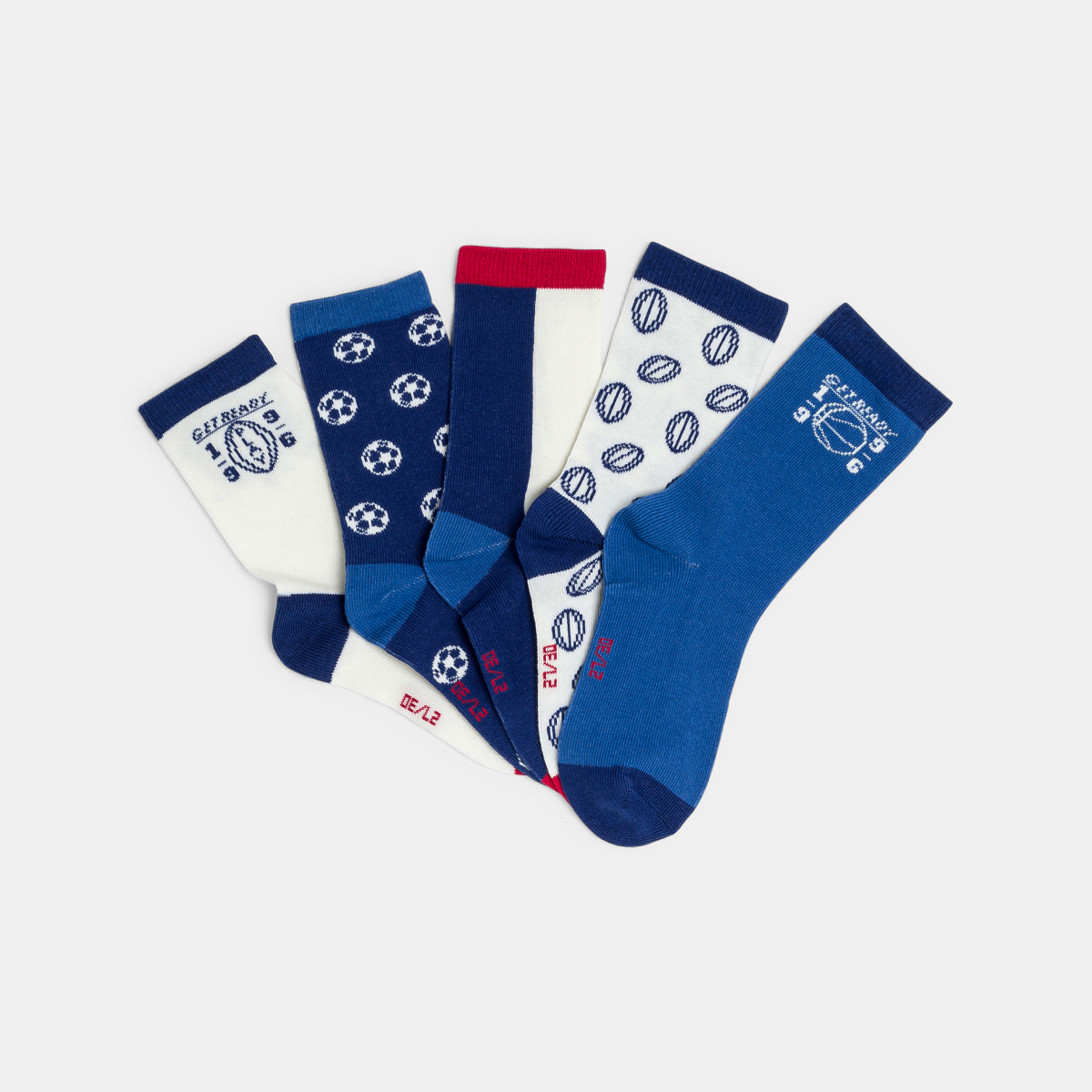 Lot de chaussettes garçon bleues Lot de chaussettes garçon bleues