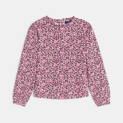 T-shirt léopard rose Fille