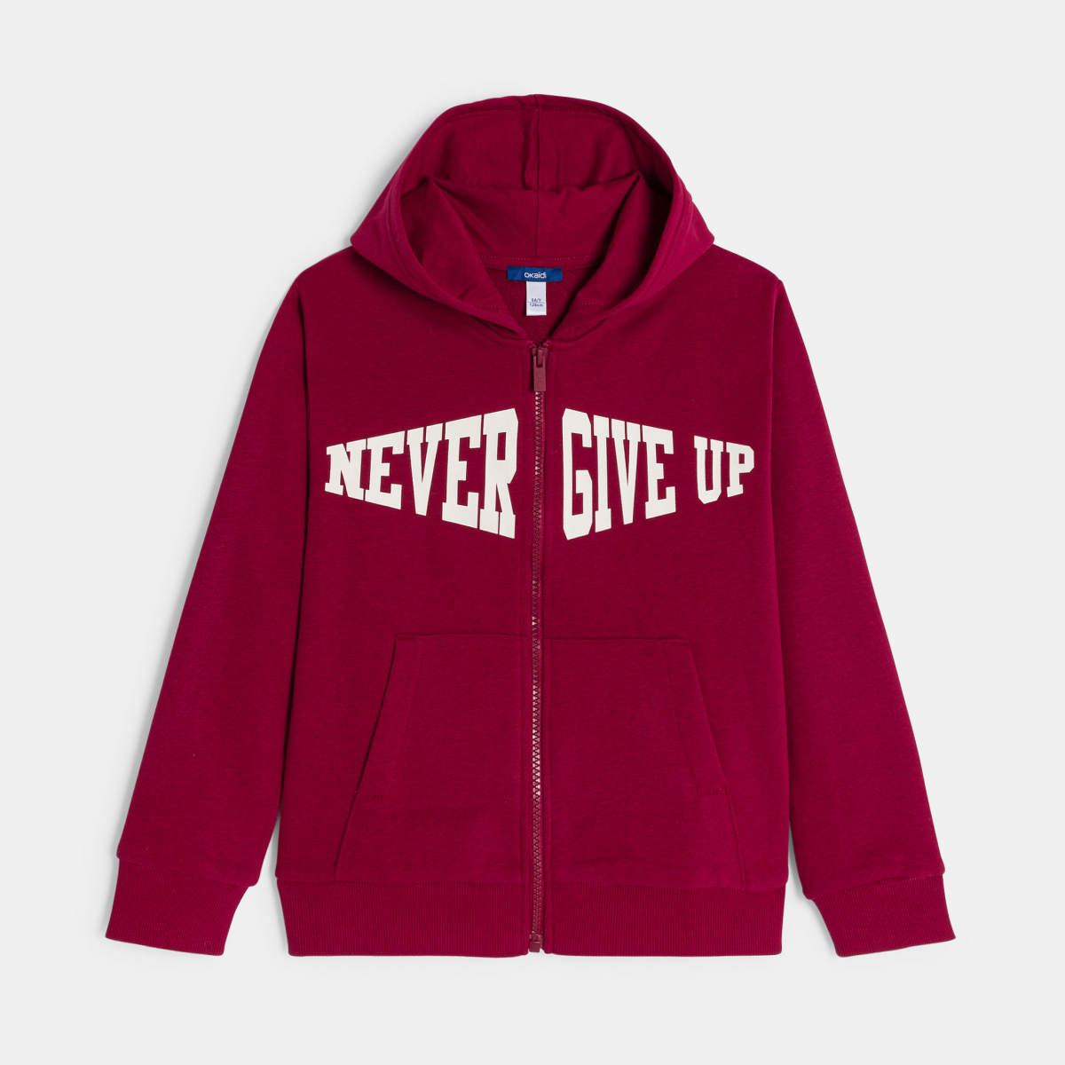 سويت شيرت بغطاء للرأس عليه رسالة، أحمر اللون، للأولاد سويت شيرت بغطاء للرأس عليه رسالة، أحمر اللون، للأولاد