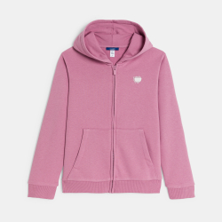 Sweat-shirt à capuche rose Fille