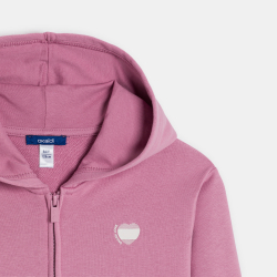 Sweat-shirt à capuche rose...