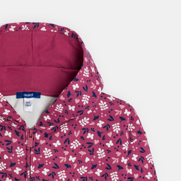 سويت شيرت بغطاء رأس مطبوع، بنفسجي اللون، للفتيات سويت شيرت بغطاء رأس مطبوع، بنفسجي اللون، للفتيات