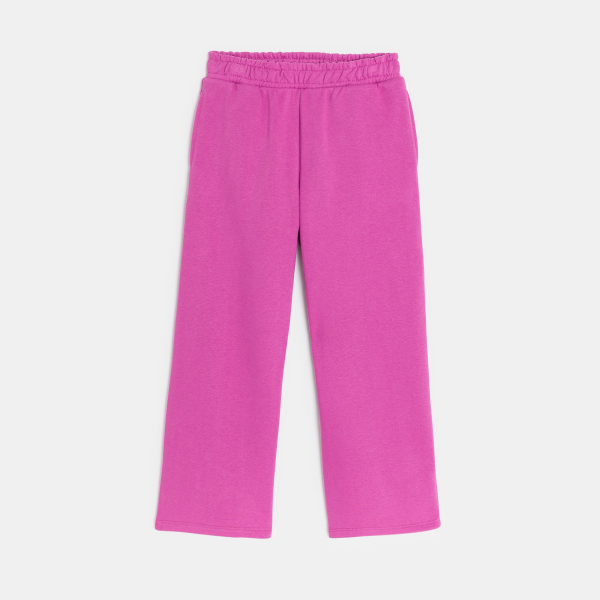 بنطلون رياضي ميلتون قصة عريضة، وردي سادة للفتيات بنطلون رياضي ميلتون قصة عريضة، وردي سادة للفتيات