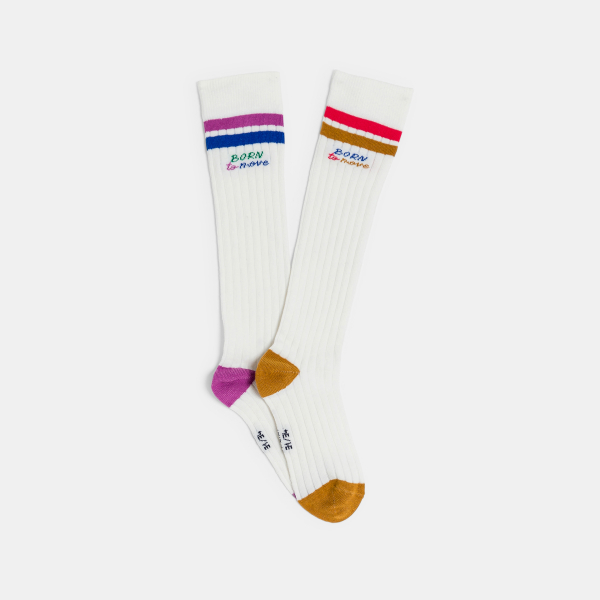 Chaussettes montantes couleurs fille Chaussettes montantes couleurs fille
