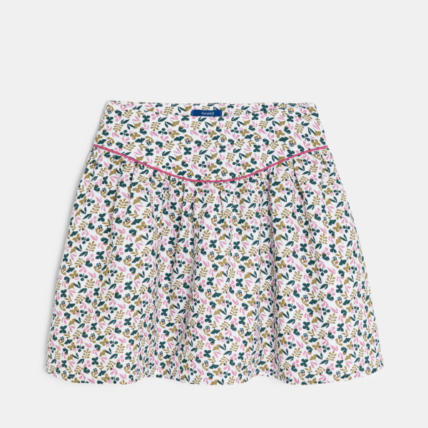 تنورة قصيرة واسعة بطبّعة، باللون الرمادي تنورة قصيرة واسعة بطبّعة، باللون الرمادي