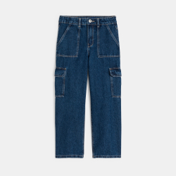 Jean cargo bleu Fille
