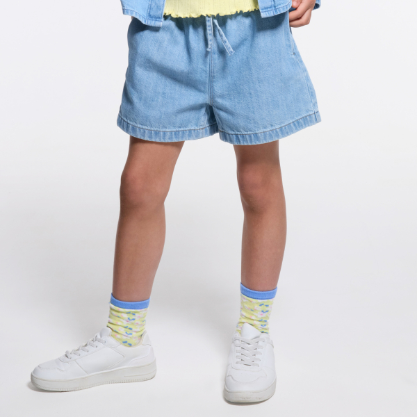 Short en jean léger bleu Fille Short en jean léger bleu Fille