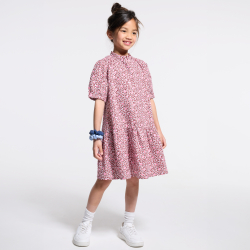 Robe imprimée léopard rose Fille