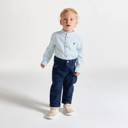 Chemise oxford bleu clair bébé garçon