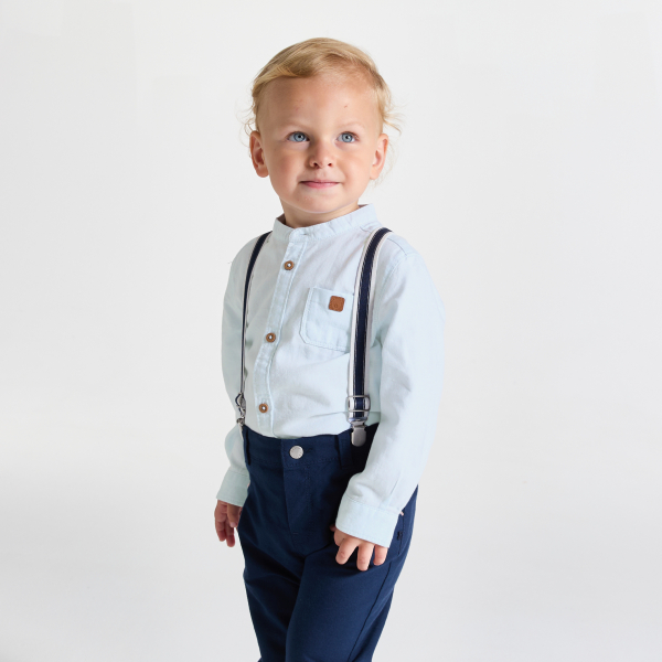 قميص أكسفورد أزرق فاتح للأولاد الصغار قميص أكسفورد أزرق فاتح للأولاد الصغار