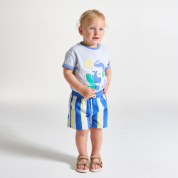 Short de bain rayures bébé garçon