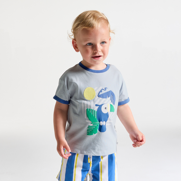 T-shirt animal bleu bébé garçon T-shirt animal bleu bébé garçon