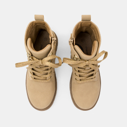 حذاء بوت بأربطة ونعل مضلع،...