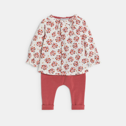 طقم للفتيات الصغيرات باللون الوردي.