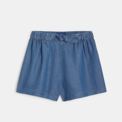 Short en denim light bleu Fille