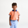 Polo manches courtes en jersey piqué orange Garçon Polo manches courtes en jersey piqué orange Garçon