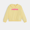 Sweat col Claudine amovible fille jaune Sweat col Claudine amovible fille jaune