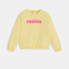 Sweat col Claudine amovible fille jaune Sweat col Claudine amovible fille jaune