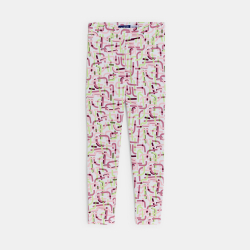 Legging fille motifs graphiques colorés