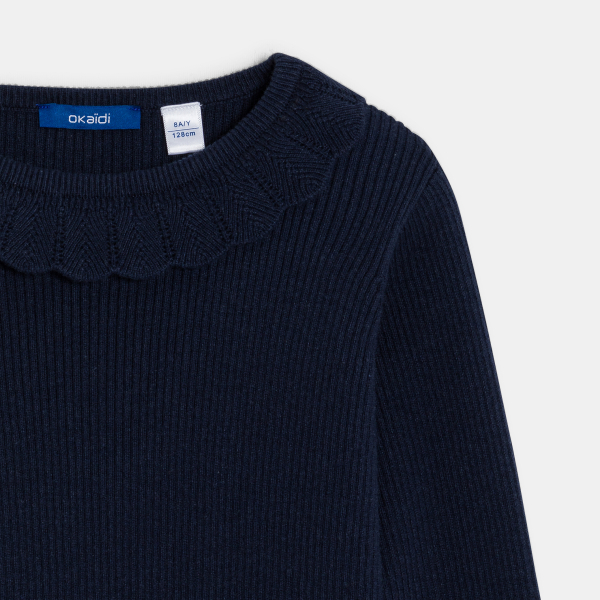 كنزة باللون الأزرق للفتيات كنزة باللون الأزرق للفتيات