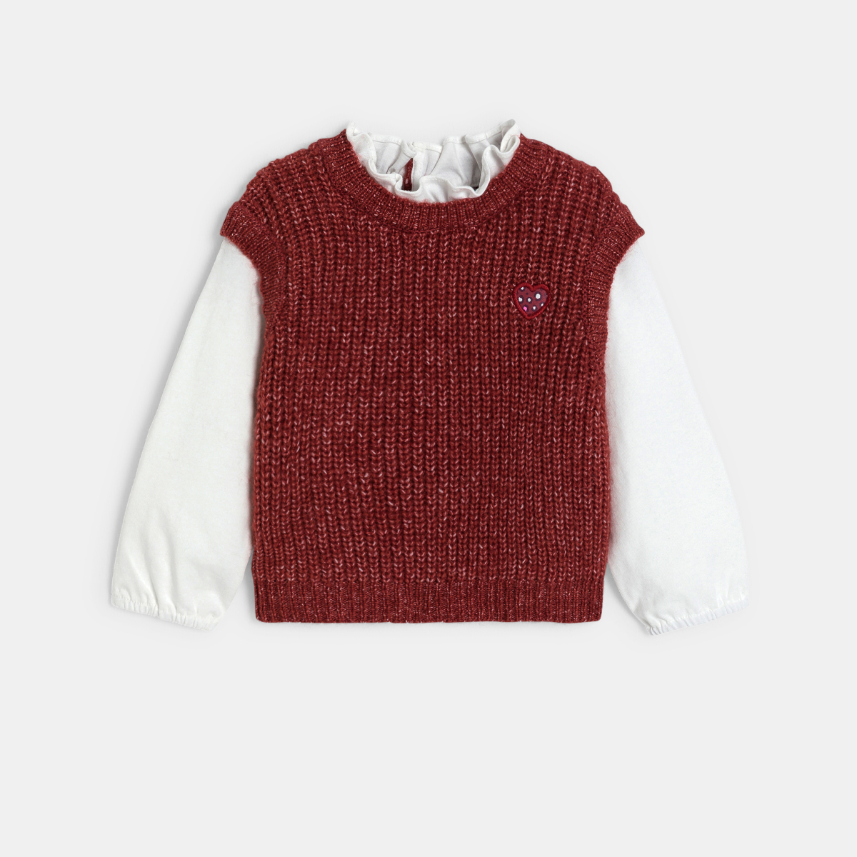 كنزة مُلحق بها قميص للفتيات كنزة مُلحق بها قميص للفتيات