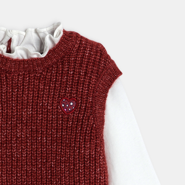 كنزة مُلحق بها قميص للفتيات كنزة مُلحق بها قميص للفتيات