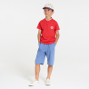 T-shirt manches courtes en jersey piqué rouge Garçon T-shirt manches courtes en jersey piqué rouge Garçon