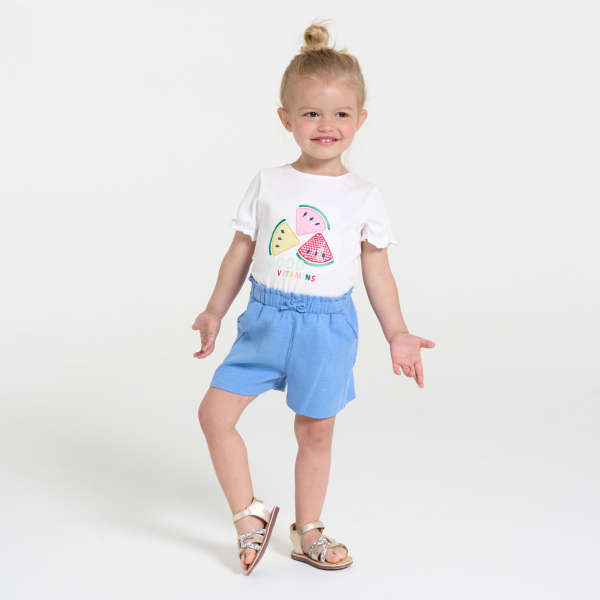 تي شيرت أبيض عليه ترتر للطفلة الرضيعة تي شيرت أبيض عليه ترتر للطفلة الرضيعة