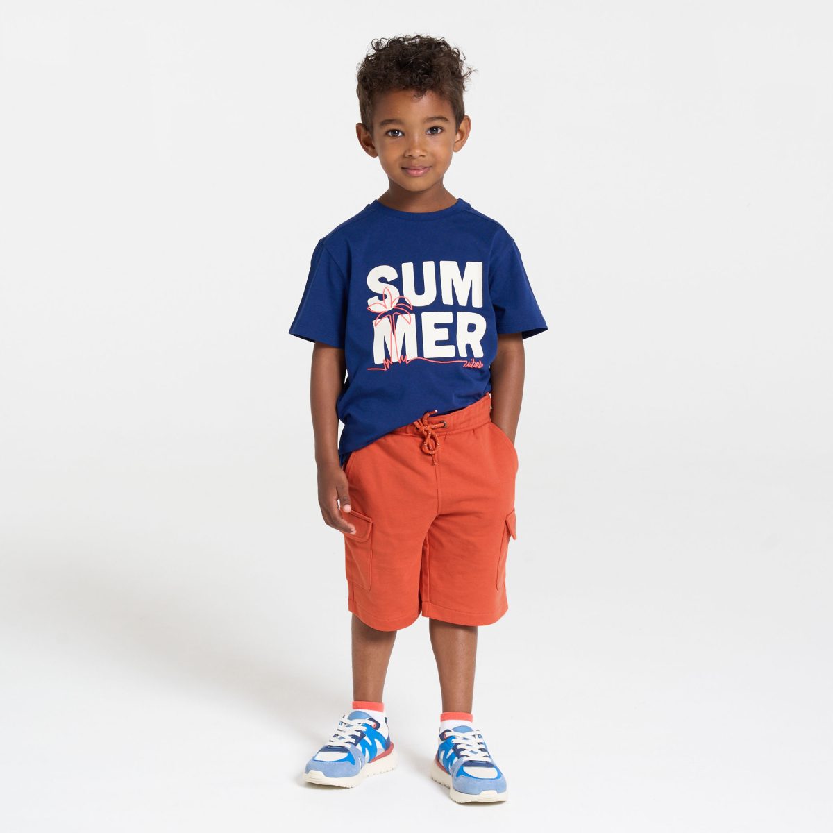 شورت برمودا بنمط كارغو من الميلتون باللون البرتقالي للأولاد شورت برمودا بنمط كارغو من الميلتون باللون البرتقالي للأولاد