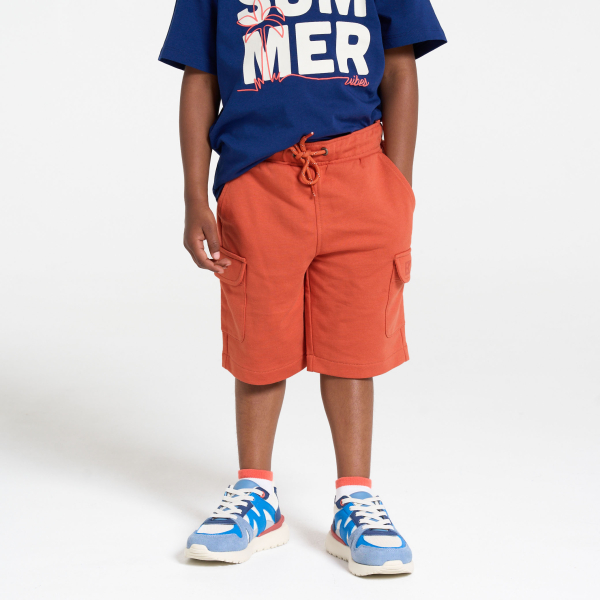 شورت برمودا بنمط كارغو من الميلتون باللون البرتقالي للأولاد شورت برمودا بنمط كارغو من الميلتون باللون البرتقالي للأولاد