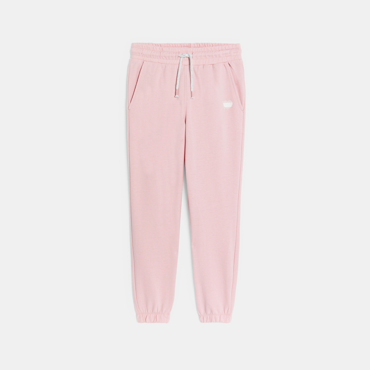 Jogging en molleton uni rose Fille Jogging en molleton uni rose Fille