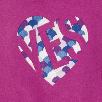 Sweat-shirt cœur fille violet
