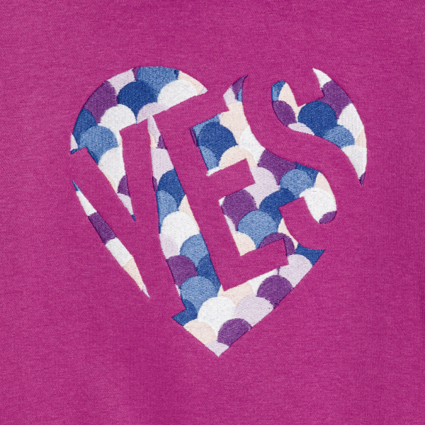 Sweat-shirt cœur fille violet Sweat-shirt cœur fille violet