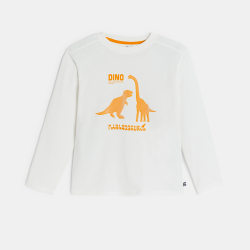T-shirt dinosaure garçon blanc