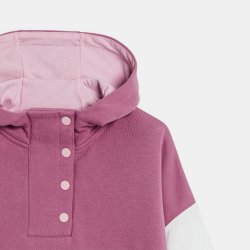 Sweat à capuche fille rose