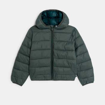 معطف منفوخ، باللون الأخضر...