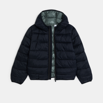 معطف منفوخ باللون الرمادي الداكن، للفتيان