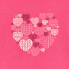 T-shirt manches longues motif cœur rose Fille T-shirt manches longues motif cœur rose Fille