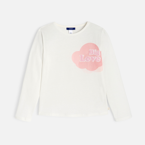 تيشيرت أبيض بأكمام طويلة عليه رسالة للفتيات تيشيرت أبيض بأكمام طويلة عليه رسالة للفتيات