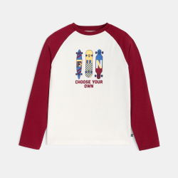 T-shirt manches longues motif skate-board Garçon