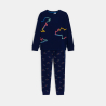 Pyjama 2 pièces en velours dinosaures bleu marine Garçon Pyjama 2 pièces en velours dinosaures bleu marine Garçon