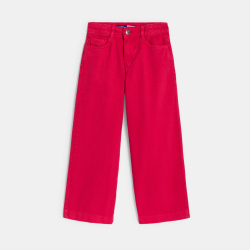 Pantalon en toile rouge Fille