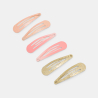 Barrettes clic clac en métal coloré (lot de 6) Barrettes clic clac en métal coloré (lot de 6)